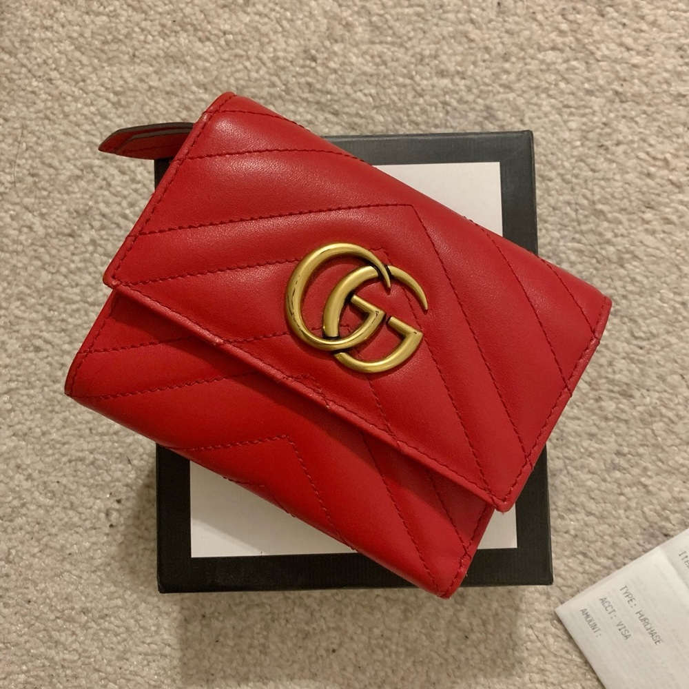 Authentic Gucci Wallet in Red